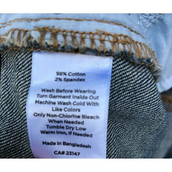 Talbots Bermuda Jean Shorts Dark Wash Womens 34" Waist Distressed Simply Flatter - Picture 6 of 7